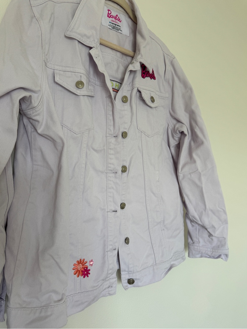 Barbie Truck Tour 2023 Exclusive Lavender Denim Jacket with Embroidery in L/XL - Picture 8 of 9